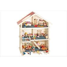 Maison De Poupee 3 Niveaux Taille Taille Unique Maison De Poupee En Bois Maison De Poupee Poupees En Bois