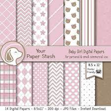 Pink Baby Girl Digital Scrapbook Papers For Baby Showers Etsy Digital Scrapbook Paper Scrapbook Paper Baby Shower Background