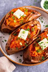 Baked sweet potato recipe with simple seasoning