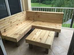 The Sectional Rustic Wood Patio Benches And Table Or Ottoman Makes A 6x6 Sectional Buy Patio Furniture Pallet Furniture Outdoor Patio Benches