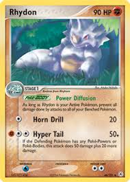 Horn drill inflicts damage equal to the target's current hp, guaranteeing that it faints if the move hits. Rhydon Ex Hidden Legends Tcg Card Database Pokemon Com