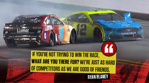 If you liked the video, press the like button! Nascar On Nbc On Twitter Ryan Blaney Said While He S Obviously Not Happy With Chaseelliott Any Driver Would Go For The Big Move In The Final Corner Of The Last Lap