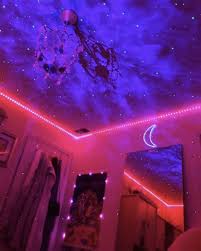 Galaxy Lights In 2021 Neon Room Retro Room Neon Bedroom