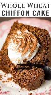 You Can Feel Good About Eating This Whole Wheat Chiffon Cake This Chocolate Chiffon Cake Is Baked With Whole Wheat Best Cake Recipes Chiffon Cake Cake Recipes