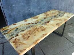 Black Poplar Wood Table With River Rock Resin And Led Light And Sand Resin Table Live Edge Table Wood Table