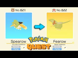 Pokemon Quest Shiny Spearow Evolves Into Shiny Fearow All