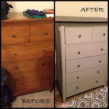 Bedroom Dresser Revamp Sanded Down Original Finish And Used A Light Slate Grey For Dresser Then Used An Ebony C Light Slate Grey Ebony Color Bedroom Dressers