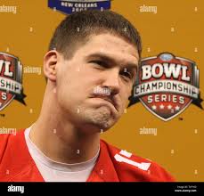 Ohio State Buckeyes quarterback Todd Boeckman (17) loses the football as he  is sacked by LSU Tigers Tyson Jackson (93) during the second quarter of the  NCAA BCS National Championship football game