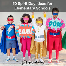 50 Spirit Day Ideas For Elementary Schools School Spirit Week Spirit Day Ideas School Spirit Days