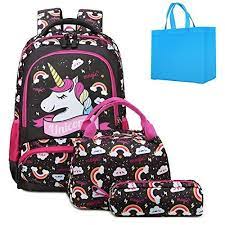sac licorne enfant fille cartable primaire pour l ecole loisir voyage 3 en 1 a dos scolaire lunch crayons sacs d coloriage de gratuit adultes