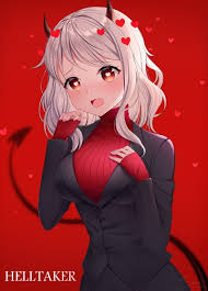 It is always brushed over one side of his face so that only one eye is visible. Anime Girls Helltaker White Hair Brown Eyes Heart Eyes Horns Tail Demon Girls Hd Mobile Wallpaper Peakpx