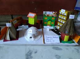 Model On Types Of Houses Permanent House And Temporary House Paper Crafts Diy Kids Different Types Of Houses Shapes For Kids
