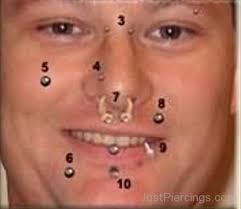 Face Piercings Chart