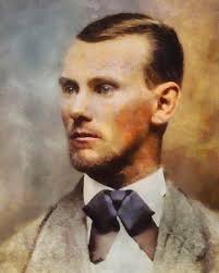 Jesse James Portrait Color Bath Sheet by Dan Sproul