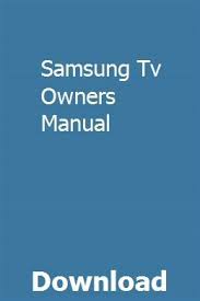 Samsung Tv Owners Manual Owners Manuals Repair Manuals Model Question Paper