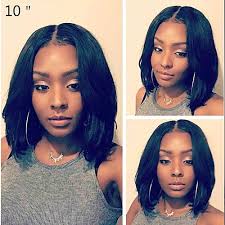 Weave hairstyles provide a wide variety of beauty options for women with natural locks. Human Hair Glueless Lace Front Lace Front Wig Brazilian Hair Straight Wig Short Bob Middle Part 130 With Baby Hair Natural Hairline Glueless Short Huma Quick Weave
