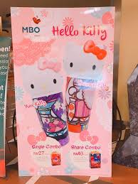 Get it as a single combo at rm14.84 or share combo at rm19.08 (price inclusive gst). Mbo æŽ¨å‡ºè¶…èŒhello Kittyæ°´å£¶ åªè¦è´­ä¹°çˆ†ç±³èŠ±å°±å¯ä»¥èŽ·å¾—äº† Leesharing