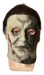 Máscara De Látex Michael Myers C/ Facão Falso Assustador