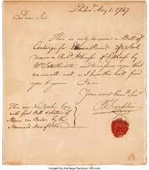 Maybe you would like to learn more about one of these? Benjamin Franklin Autograph Letter Signed Autographs Statesmen Lot 47018 Heritage Auctions