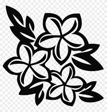 These spring coloring pages are sure to get the kids in the mood for warmer weather. Coloring Pages Drawn Hawaiian Flowers Flower Black Plumeria Flower Clip Art Free Transparent Png Clipart Images Download