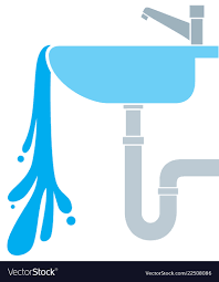 kitchen sink water overflows vector image