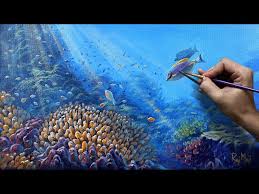Here is a printable shopping list of everything you will need for this activity. Acrylic Painting Tutorial Sea Turtle With Underwater Corals Litetube
