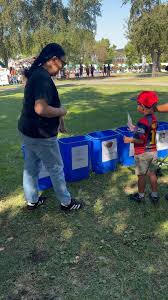 Family day at the park in Stockton was a success and every year we look  forward to being apart of it !, The kids got to make friendship bracelets,  buttons, and play recycling games ♻️, Thank you ...
