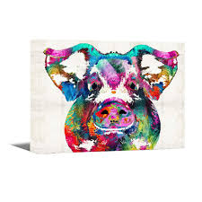 We did not find results for: Canvas Wall Art Colorful Pig Pet Painting 12 X 16 Modern Canvas Print Artwork Stretched And Framed For Home Office Decor Buy Online In Qatar At Qatar Desertcart Com Productid 153215192
