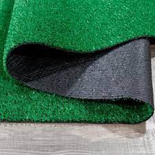 Spread outdoor carpet/turf adhesive in a thin layer on the plywood or pvc surface by using a trowel. Ottomanson Evergreen Collection 3 Ft 11 In X 6 Ft 6 In Artificial Grass Carpet R350 4x7 The Home Depot