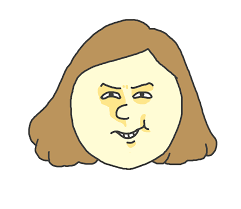 ニヤリ顔の女性のイラスト - イラストの里