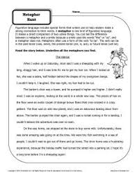 Metaphor Hunt Worksheet Figurative Language Worksheets Figurative Language Worksheet Language Worksheets Figurative Language