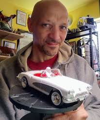 Found a pic of myself building a 57 Chevy. 1979