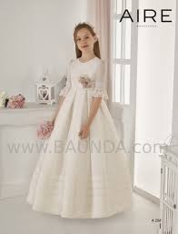 Vestido muselina plisada espalda efecto joya Vestido De Comunion Liso Aire Barcelona 2019 Modelo 1974 En Madrid