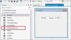 Vb Net Datetimepicker Control Tutorialspoint