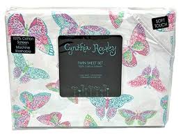Who wouldn't want to relax and enjoy a bedding set that's both beautifully designed and comfortable? Cynthia Rowley Colorful Butterflies Twin Cotton Sheet Set Sheet Pillowcase Sets Home Kitchen