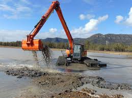 Also, a teeny excavator tried to help. Our Fleet Heavy Amphibious Excavator Australia Swamp Pro