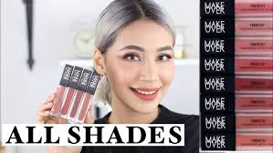 MAKEOVER INTENSE MATTE LIPCREAM ALL SHADES REVIEW + SWATCH