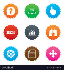 Internet Seo Icons Analysis Chart Sign