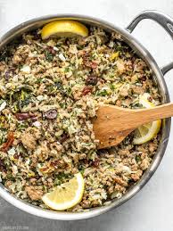 Greek Turkey And Rice Skillet One Pot Meal Budget Bytes Recipe Ground Turkey Recipes Turkey Recipes Recipes