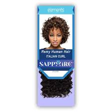 I did a quick weave with sensationnel shorty italian wavy turned out fabulous. Elements Sapphire Sc Italian Curl Remy Human Hair Weave Ebay