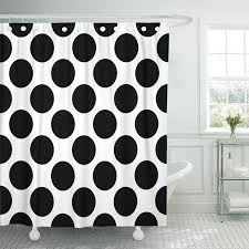 Black And White Polka Dot Shower Curtain Home Curtains Shower Curtain Black And White
