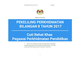 (p) layak dipertimbangkan kenaikan pangkat jika memenuhi syarat yang ditetapkan Pekeliling Cuti Rehat Khas Pegawai Perkhidmatan Pendidikan 10 Hari Media Kabar Malay