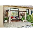 Gazebo with Sliding Roof - 10-ft x 12-ft - Brown/Taupe A102002103 Allen + Roth
