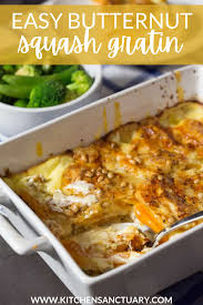 Easy Butternut Squash Gratin In 2020 Butternut Squash Gratin Butternut Recipes