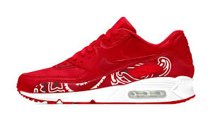 Red Bandana Custom Nike Air Max 90 Shoes Red White Bandana Fever In 2020 Nike Air Max Nike Shoes Air Max Nike Air Max 90
