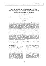 Fahmi nur ramadhan, sariyatun sariyatun. Pdf Perpaduan Kecerdasan Intelektual Iq Emosional Eq Dan Spiritual Sq Kunci Sukses Bagi Remaja