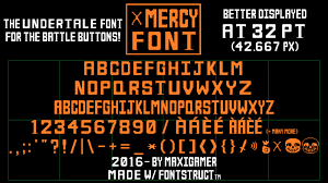 Undertale logo font is a gaming typeface that is seen being used in many video games. Mercy Fontstruct