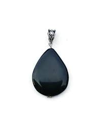 Black Onyx Teardrop Pendant Tibetan Silver Black Onyx Stone Necklace Pendant Large Pendant Fashion Statement Jewelry Raw Gemstone Jewelry Teardrop Stone Statement Pendant