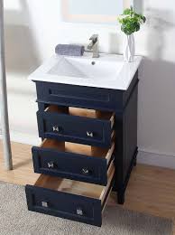 Buy blue bathroom cabinets and get the best deals at the lowest prices on ebay! 24 Contemporary Single Sink Navy Blue Bathroom Vanity With White Ceramic Sink Top With Color Options