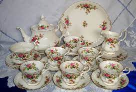 Royal Albert Moss Rose Tea Set 22 Pieces Tea Set Rose Tea Tea